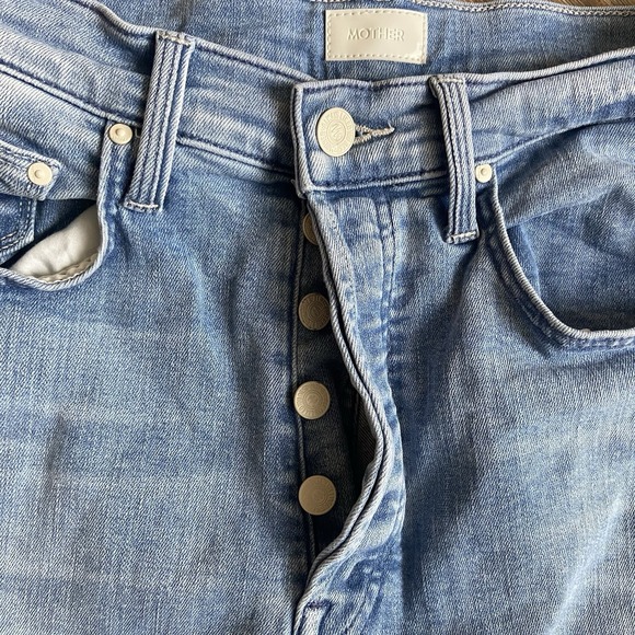 MOTHER The Tripper Ankle Fray Distressed Flare Jeans All Over The Map Size 27 - Picture 5 of 11